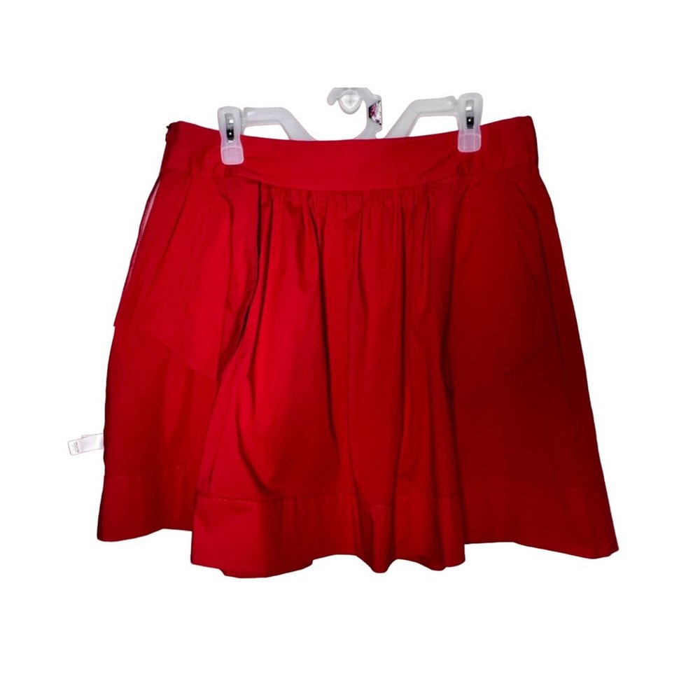 NWT Banana Republic A-Line imperial red short flowy skirt side pockets size 12 - Picture 15 of 16